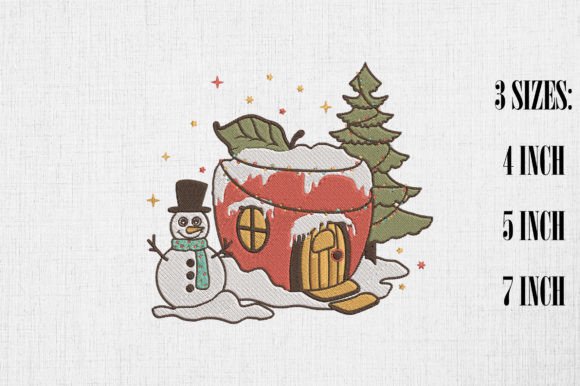 Cute Apple House and Snowman Christmas Review