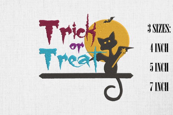 Halloween Black Cat Trick or Treat Embroidery Review