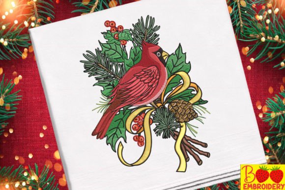 Red Cardinal Bird Christmas Design Review