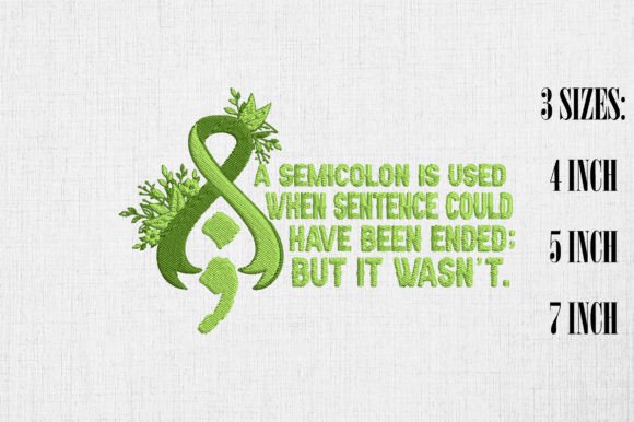 Review: Semicolon Mental Health Support Quote Design