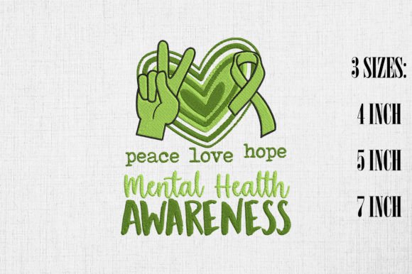 Reviewing Peace Love Hope Mental Health Embroidery