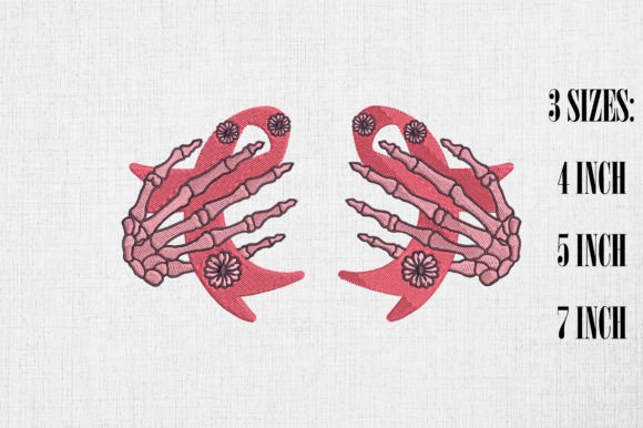 Skeleton Hand on Breast Cancer Awareness Design Review